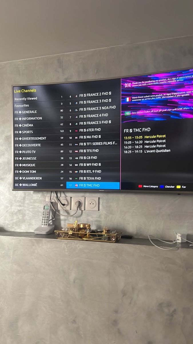 Foto de la interfaz del televisor de la clienta Elena G. con Varodatic